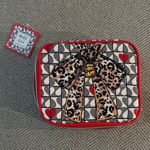 Brighton Wild Love Leopard Print Bow Cosmetic Bag